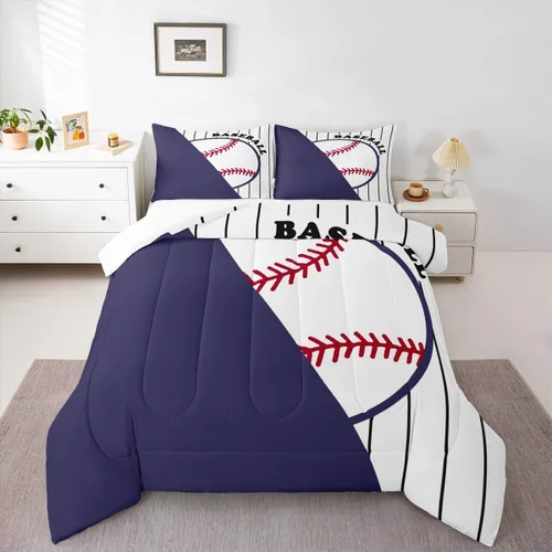 Miniatura 95 de Feelyou Juego de edredón de baloncesto para niñas y niños, juego de ropa de cama con juegos de pelota, decoración de habitación, regalo para amantes