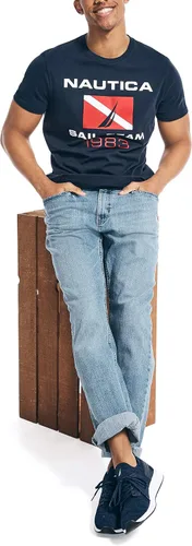 Miniatura 2 de Nautica Camiseta gráfica de manga corta 100 algodón para hombre