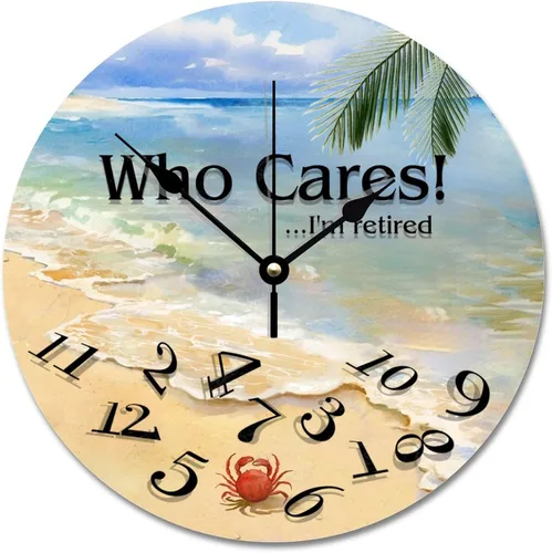 Miniatura 47 de Reloj de pared de madera rústica personalizado de 10 pulgadas, silencioso sin tictac, funciona con pilas, para sala de estar, dormitorio, cocina, En