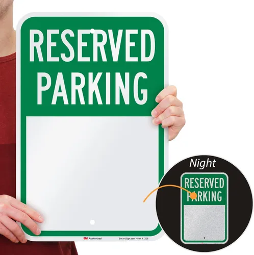 Miniatura 2 de SmartSign Letrero de metal con texto en blanco de 18 x 12 pulgadas, aluminio de 63 mil, material reflectante laminado de grado ingeniero 3M, verde