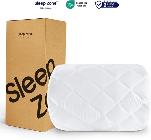 Miniatura 6 de SLEEP ZONE Protector de colchón Twin, Protector de colchón acolchado ajustable, Funda de colchón de bolsillo profundo que se estira hasta 21