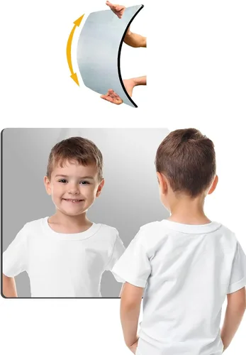 Miniatura 11 de Unbreakable Acrylic Full Length Mirror for Wall Mounted, Full Body Mirror for Kids, Flexible Plastic Safe Shatterproof, 4 PCS 10 x 10 Inches