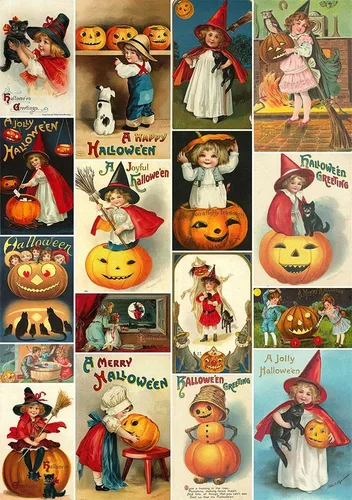 Miniatura 5 de Papel de arroz para Decoupage A4 American Holidays, Acción de Gracias, Halloween, 4 de julio (banderas estadounidenses del 4 de julio, 2 hojas)