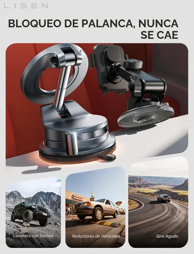 Miniatura 4 de LISEN Magsafe - Soporte de teléfono magnético para aspiradora de automóvil, accesorios de teléfono para mujeres, hombres, jeep, BMW, kits de regalo