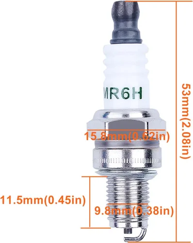 Miniatura 2 de Bujía para Husqvarna 130BT 150BT 170BF 170BT 180BF 180BT 350BF 350BT 360BT 370BTS 380BFS 380BTS 560BFS 570BFS 570BTS 426LST 233RJ 243R 253R 253R