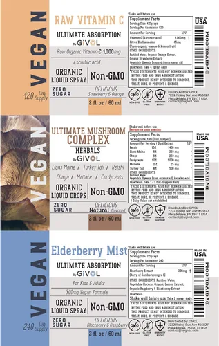 Miniatura 8 de Paquete antioxidante Powerhouse - Baya de saúco, vitamina C cruda, complejo de hongos - Nutrimentos, fitonutrientes y bienestar cognitivo todo en un