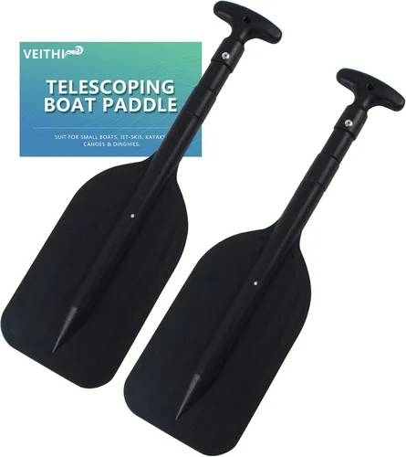 Remo plegable telescópico para lancha antideslizante de plástico de aluminio, paquete de 2 flotadores de tubos pequeños, remos y accesorios de barco