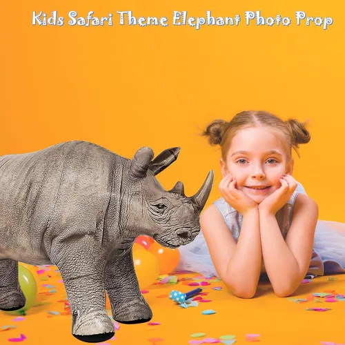 Miniatura 6 de Jet Creations an-Rhino - Animal inflable de rinoceronte blanco de 36.0 in, decoración de fiesta, accesorio de fotos de animales de peluche