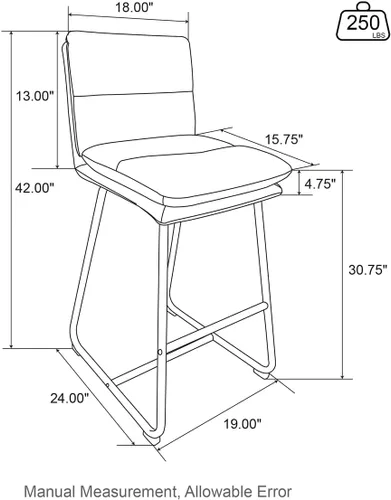 Miniatura 4 de Glitzhome Juego de mesa y sillas de comedor, mesa redonda de acero negro con parte superior de madera de olmo sólido y taburetes de bar de cuero