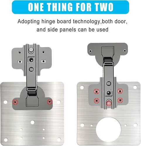 Miniatura 4 de Placa de reparación de bisagras de gabinete, kit de soportes de reparación de bisagras de acero inoxidable, kit de placa de reparación de bisagras