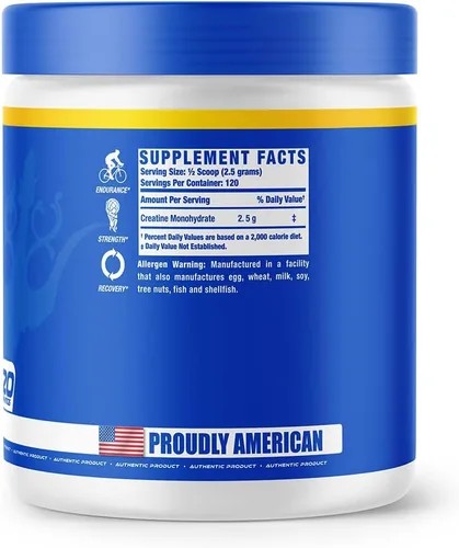 Miniatura 2 de Ronnie Coleman Signature Series Creatine-XS, creatina monohidrato en polvo, recuperación después del entrenamiento para fortalecimiento muscular