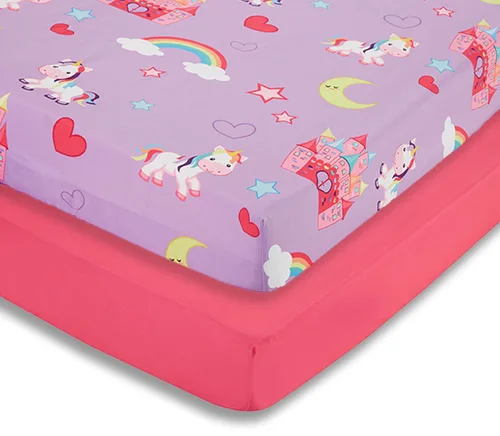Miniatura 38 de EVERYDAY KIDS Juego de 2 sábanas bajeras ajustadas para cuna de niño, 100% microfibra suave y transpirable, sábana para bebé, se adapta al colchón