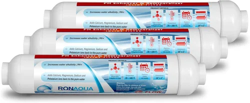 Filtro alcalino universal de repuesto de agua en línea de 10 pulgadas, potenciador de pH y remineralizador, filtro de poste para sistema de ósmosis