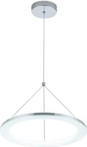 Miniatura 11 de CHYING Lámparas colgantes LED para isla de cocina, lámpara de araña de anillo moderno de 11.8" 15W, luz cálida blanca, lámpara colgante de techo
