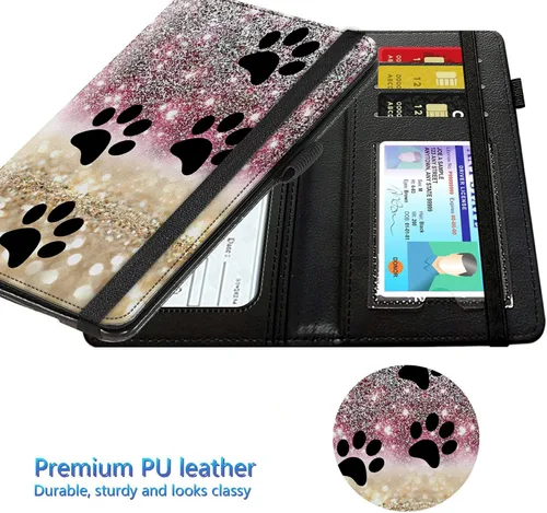 Miniatura 167 de Funda para chequera para hombres y mujeres, cartera de cuero RFID con ranuras para tarjetas de crédito, soporte de cheques duplicados personales