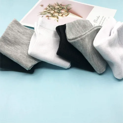 Miniatura 5 de Janegio - 18 pares de calcetines deportivos de corte bajo y medio acolchonados hasta el tobillo para niños y niñas