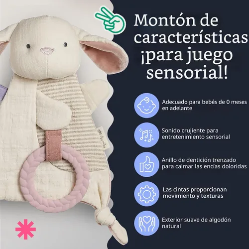 Miniatura 3 de Itzy Ritzy - Juguetes sensoriales de arruga Bitzy para bebés y niños pequeños — Incluye sonido de arruga, anillo de dentición suave trenzado
