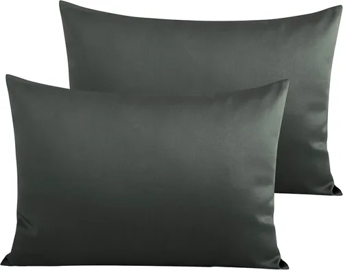 Miniatura 56 de NTBAY Fundas de Almohada de Algodón Egipcio Queen - Juego de 2, Fundas de Almohada de Algodón de 500 Hilos - Fundas de Almohada Suaves y Rosa