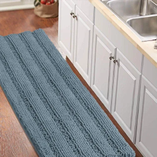 Miniatura 158 de Turquoize Alfombras de Baño de Chenilla Peludas Alfombra de Baño Antideslizante Gruesas Alfombras Peludas para Baño Chenilla Juego de Alfombra