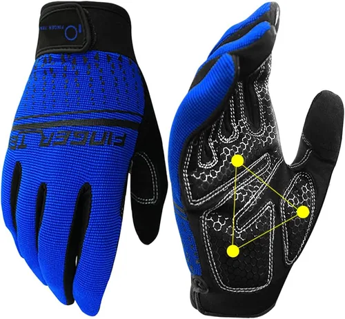 Guantes de entrenamiento de dedo completo para levantamiento de pesas para hombres y mujeres con relleno, guantes de ejercicio de gimnasio de mano