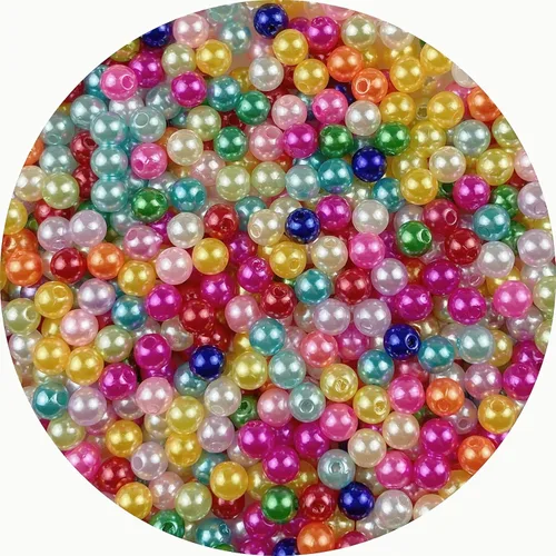 Miniatura 47 de Perlas de cuentas, 4000 piezas de cuentas de perlas de 3 mm redondas para llaveros, pulseras, collares, llaveros, joyería, manualidades, decoración