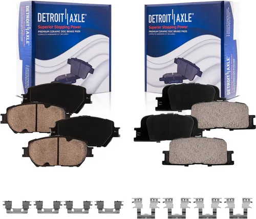 Miniatura 10 de Detroit Axle - Pastillas de freno de cerámica delanteras Reemplazo de pinza de freno derecha para Dodge Ram 1500 Dakota, Ram 1500 Classic - Juego