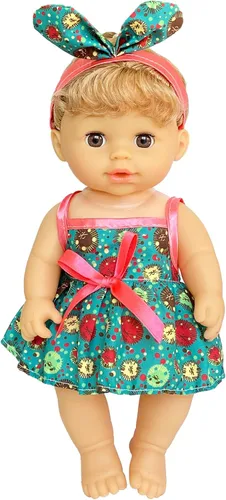 Miniatura 5 de Ropa de muñeca de bebé, 6 juegos de ropa de muñeca vestido para muñeca de 10 a 12 pulgadas, accesorios de ropa de muñeca para muñeca bebé niña Morado