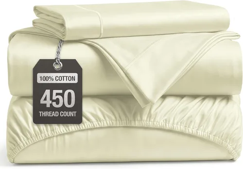 Miniatura 39 de LANE LINEN - Sábanas tamaño Split King para cama ajustable, 450 hilos, 100% algodón, 2 sábanas bajeras individuales XL, con bolsillo profundo