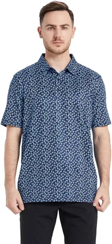 Miniatura 2 de Camisas de golf para hombre, manga corta, absorben la humedad, ajuste seco, estampado, atlético, casual, polo de golf para hombres