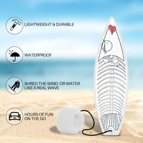 Miniatura 4 de JUNIQUTE Finger Surfboard - Mini tabla de surf para niños y surfistas con llamativo diseño gráfico y bolsa de recepción