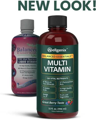 Miniatura 2 de Suplemento líquido nutricional Balanced Essentials, 32 onzas, Very Berry, HBE, 1, 1