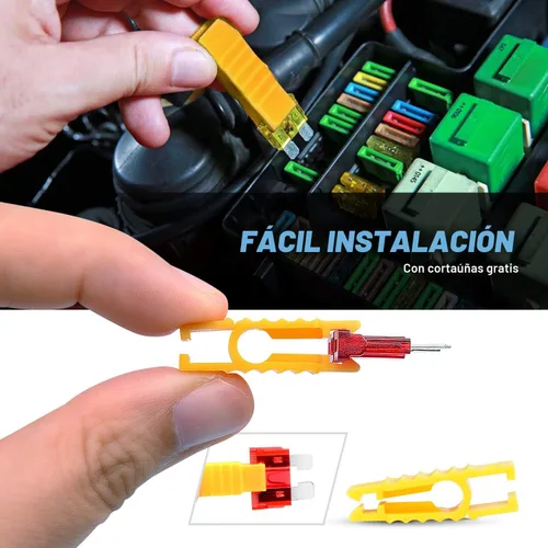 Miniatura 7 de Nilight - 50029R 120 piezas de fusibles de hoja estándar 5A/7.5A/10A/15A/20A/25A/30A AMP juego surtido con 10 paquetes de portafusibles en línea