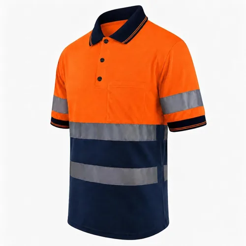 Miniatura 2 de SMASYS Polo de seguridad - Construcción reflectante Hi-viz ropa de trabajo camisetas con bolsillos para mujeres y hombres