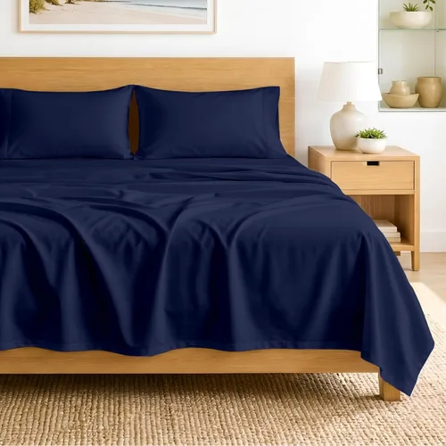 Miniatura 23 de SGI bedding Sábanas de Algodón Egipcio 100% Tamaño Full XL – Juego de Sábanas de 600 Hilos, Suaves, Frescas, Bolsillo Profundo de 16", Ropa de Cama