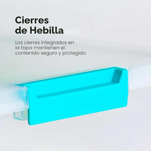 Miniatura 3 de IRIS USA Contenedores de almacenamiento de 4 cuartos de galón con tapas, paquete de 6, fabricados en Estados Unidos, caja de clip, pequeños