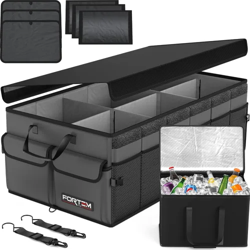 Miniatura 27 de FORTEM Organizador de maletero para SUV, organizador de maletero de automóvil, almacenamiento plegable, accesorios de coche para mujeres y hombres