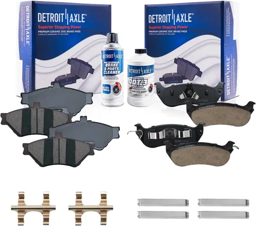 Miniatura 23 de Detroit Axle - Kit de freno trasero para Ford Fusion Lincoln MKZ Zephyr Mazda 6 Mercury Milan, repuesto de pastillas de freno de cerámica