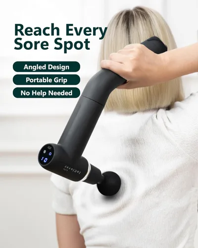 Miniatura 3 de Pistola de masaje InClover Life con mango extraíble para masaje muscular de tejido profundo – masajeador manual de percusión con calor para espalda