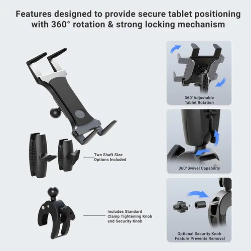 Miniatura 2 de ARKON Soportes – Soporte para tablet con abrazadera Resistente a la corrosión Soporte para tableta con abrazadera resistente Función