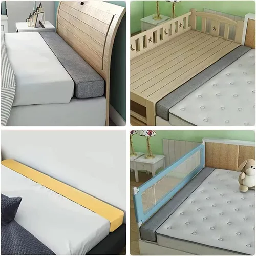 Miniatura 6 de EFELIM Relleno de espacio de cama de lino para cama Queen King de tamaño matrimonial, extensor de colchón rectangular de esponja gruesa para Beige