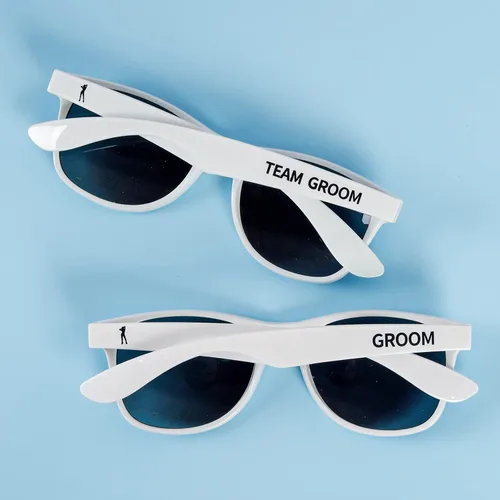 Miniatura 13 de Gafas de sol para despedida de soltero – Juego de 1 gafas de sol para novio y 7 equipos Padrinos de boda regalo de boda regalos de boda