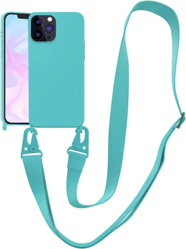 Miniatura 18 de Funda compatible con iPhone 13 con correa, funda cruzada para iPhone con cordón, ajustable, a prueba de golpes, protección contra caídas, funda