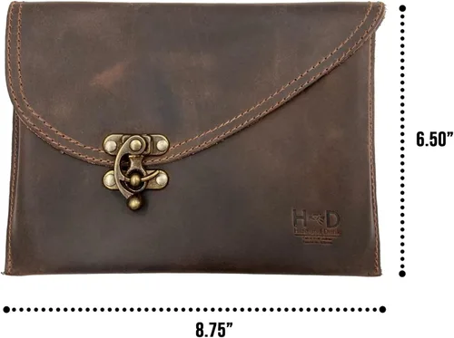 Miniatura 6 de Hide & Drink, Bolso de mano vintage hecho a mano de cuero de grano completo, moda para mujer