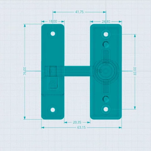 Miniatura 7 de Cerradura luminosa con cierre abatible para seguridad del hogar, flexibilidad de doble propósito, apertura izquierda/derecha de 90/180 grados