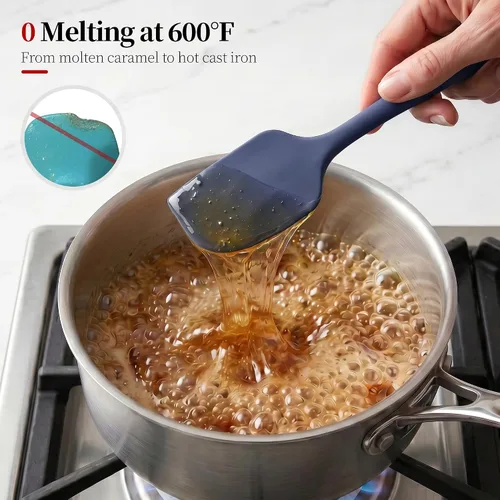 Miniatura 3 de Espátula resistente al calor de 600ºF, raspador de silicona sin semless de 11.34 pulgadas de alto calor, apto para alimentos, para cocinar, hornear