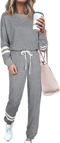 Miniatura 115 de Prettygarden - Conjunto de pijama de dos piezas para mujer, diseño de teñido anudado, sudadera informal de manga larga con pantalones largos, ropa