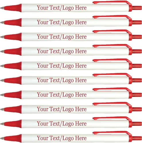 Miniatura 9 de SyPen Bolígrafos personalizados con tu logotipo o texto personalizado, paquete de 300 unidades a granel para negocios, fiestas y eventos, bolígrafos