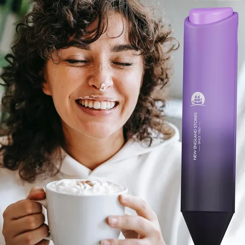 Miniatura 4 de Espumador de leche potente de mano, mini batidor de bebidas para café, capuchino, café con leche, matcha, chocolate caliente, sin soporte, Galaxia