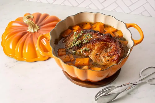 Miniatura 6 de Le Creuset Cocotte de calabaza de hierro fundido esmaltado, 4 cuartos de galón., regaliz