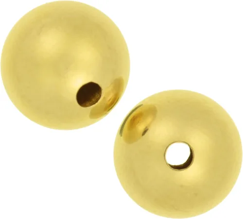 Miniatura 2 de uGems Cuentas rellenas de oro de 0.394 in para la fabricación de joyas (2 piezas) - Cuentas duraderas rellenas de oro de 14 quilates, ideales